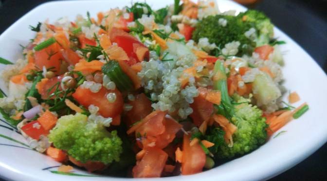 Quinoa Salad with Broccoli and carrot